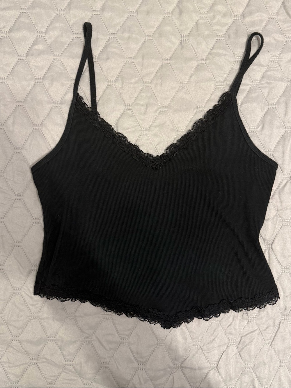 Hollister Black Lace-Trim Camisole Tank Top - Size M